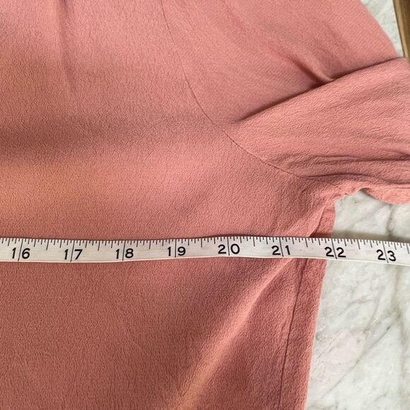 Madewell Blush Pink Lace Up Tassel Peasant Blouse size M - Picture 5 of 7